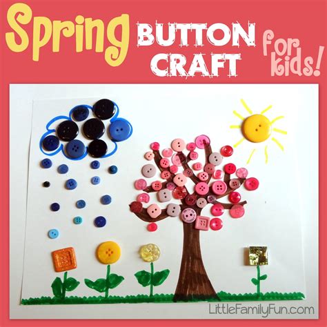 Spring Button Craft For Kids