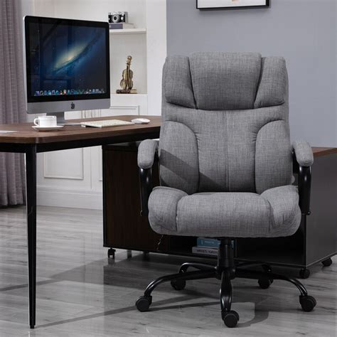 Latitude Run Ergonomic Big And Tall Fabric Office Chair With Wheels