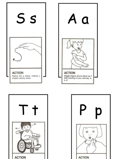 Choose two words from each box and write a sentence for each. Jolly Phonics Action Cards