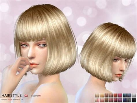 The Sims Resource Mk Ts4 Hairstyle 2 By S Club • Sims 4 Downloads