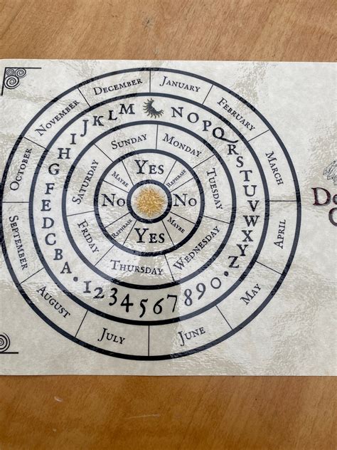 Dowsing Chart Board For Pendulum Divining Wicca Sm11 Etsy Uk