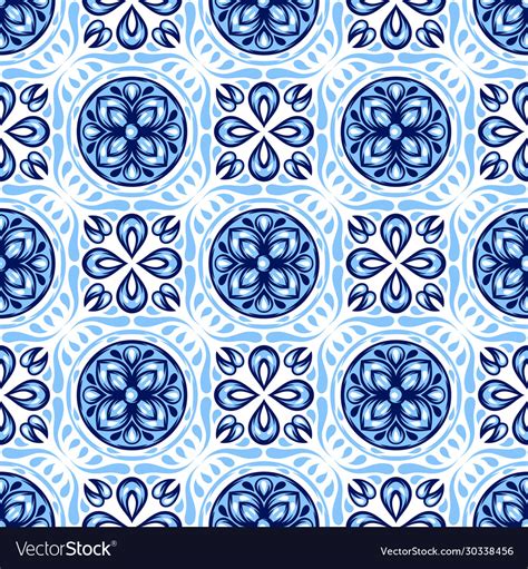 Italian Ceramic Tile Pattern Mediterranean Vector Image