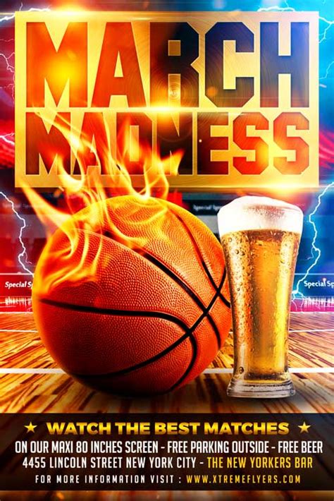 March Madness Flyer Template Xtremeflyers