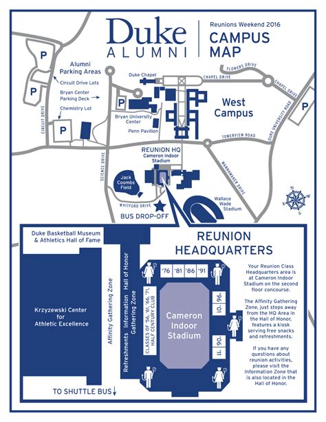 Duke University East Campus Map Map
