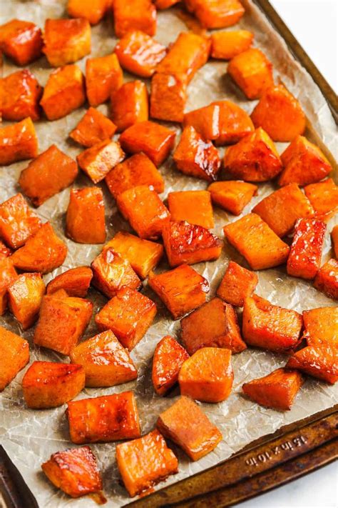 Brown Sugar Roasted Sweet Potatoes Sweet And Savory In 2021 Candied
