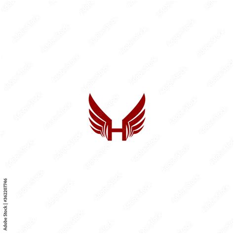Logo Combination From Letter H With Angel Wings Logo Design Concept