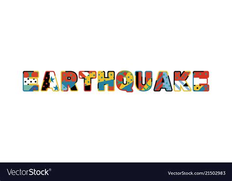 Earthquake Concept Word Art Royalty Free Vector Image