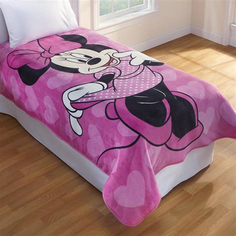 Disney Girls Minnie Mouse Fleece Blanket Home Bed And Bath Bedding