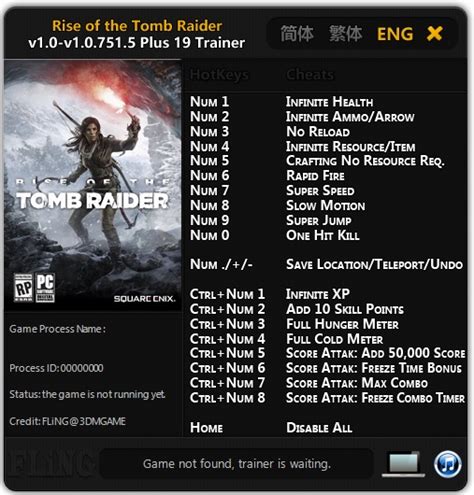 Rise Of The Tomb Raider PC Game Trainers Download Game Trainers