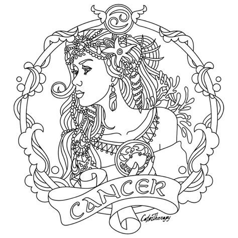 Try to search more transparent images related to cancer zodiac png |. 253 best Zodiac Coloring Pages for Adults images on ...