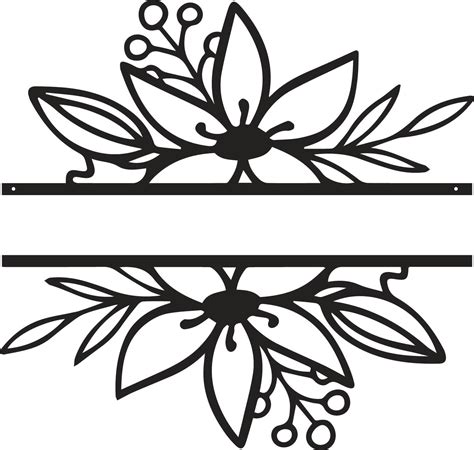 Flower Monogram - metalsignscanada