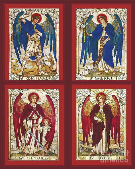 St Michael St Gabriel St Raphael And St Uriel Archangel Angel Saint