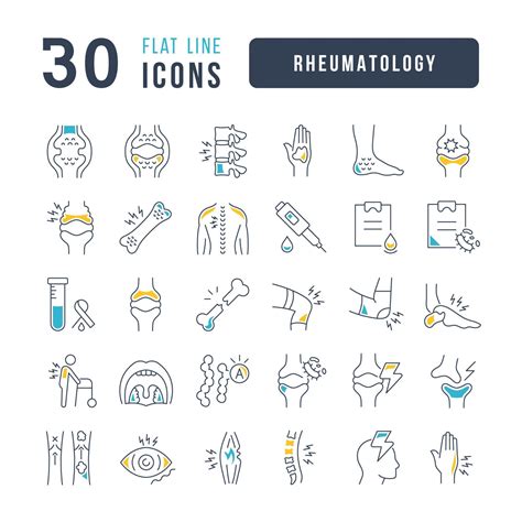 Set Of Linear Icons Of Rheumatology 10562741 Vector Art At Vecteezy