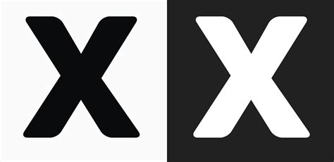 Letter X Icon On Black And White Vector Backgrounds Erickson Business Coaching