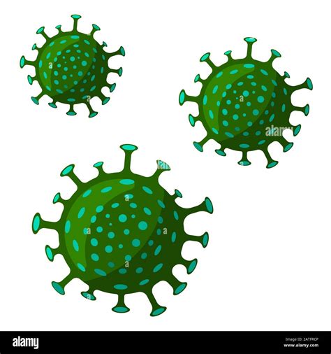 Imagen De Coronavirus Aislada Sobre Fondo Blanco Ilustración Plana De