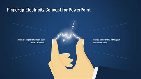 Fingertip Electricity Concept Powerpoint Template Slidemodel