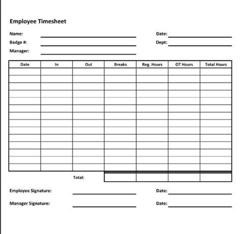 timesheet template  excel word  weekly monthly