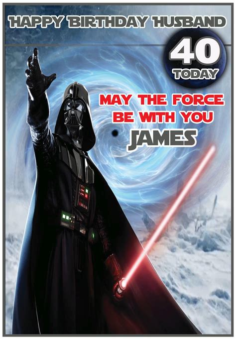 Personalised Star Wars Darth Vader Birthday Card