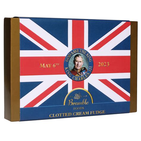 Buy King Charles Iii Coronation Clotted Cream Fudge Commemorative Box