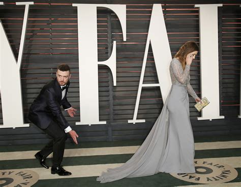 Justin Timberlake And Jessica Biel Arrive At The Vanity Fair Oscar
