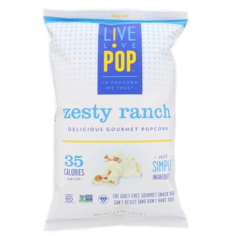Live Love Pop Zesty Ranch Popcorn Shop Popcorn At H E B
