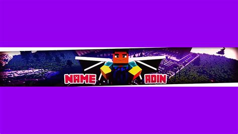 Youtube Minecraft Banner Template By Sunnerr Youtube