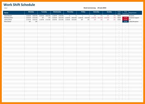 12 4 7 7 7 2 1740 pos. √ 24 Excel Shift Schedule Template in 2020 | Schedule ...