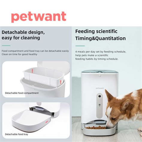 Petwant F1 C Smart Automatic Pet Feeder Smartphone App Camera My Pet Land