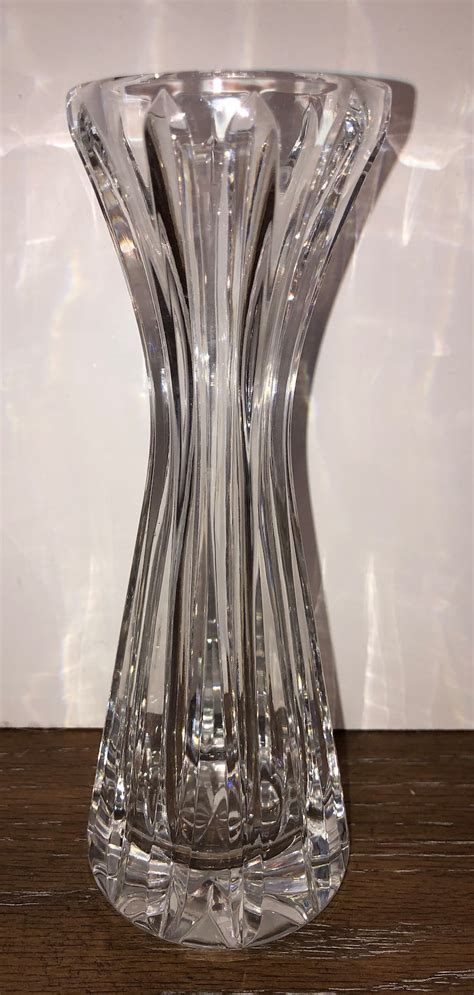 Vintage Flared Fluted Vase Crystal 7 Tall Bud Vase Etsy
