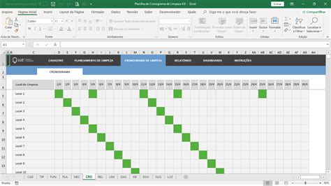 Modelo De Cronograma No Excel