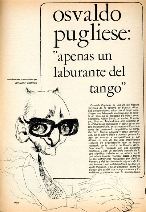 Osvaldo Pugliese Apenas Un Laburante Del Tango Revista Crisis