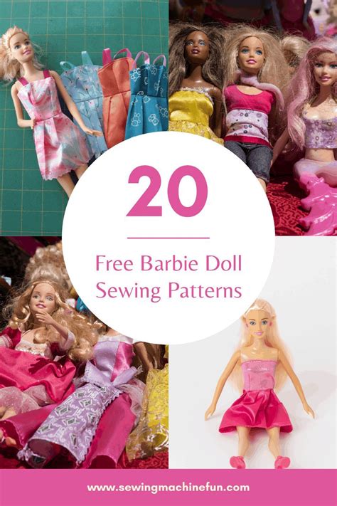 here s a list of where to find 20 free printable barbie doll sewing patterns to sew clothes for
