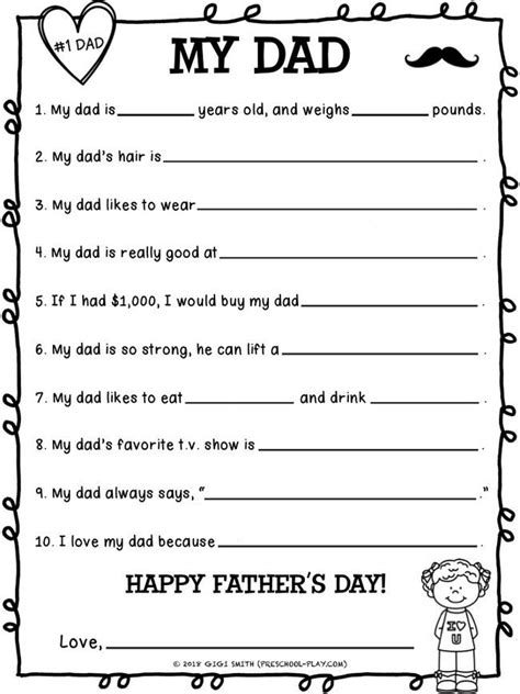 Ways i can make mom happy. Free Printable Father's Day Questionnaire | Fathers day ...