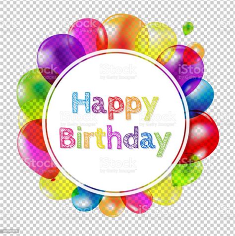 Happy Birthday Banner With Balloons Stock Illustration Download Image
