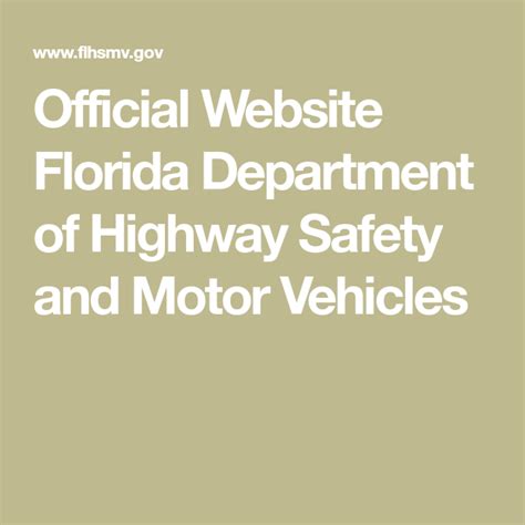 Official Website Florida Department Of Highway Safety And Motor