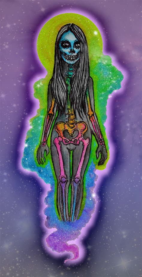 Trippy Rainbow Halloween Skeleton Mystical Sticker Flowwvver •