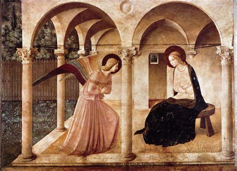 Fra angelico, the annunciation and life of the virgin (in the predella), c. Angels and Annunciation Paintings and Art