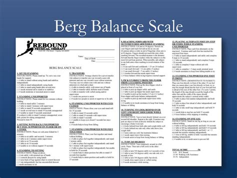 Printable Berg Balance Test