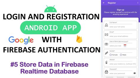 5 Store Data In Firebase Realtime Database Login And Register Android