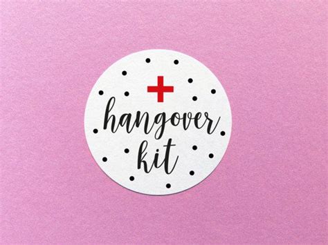 Download Hangover Kit Sticker, Emergency Hangover Kit, Wedding ...