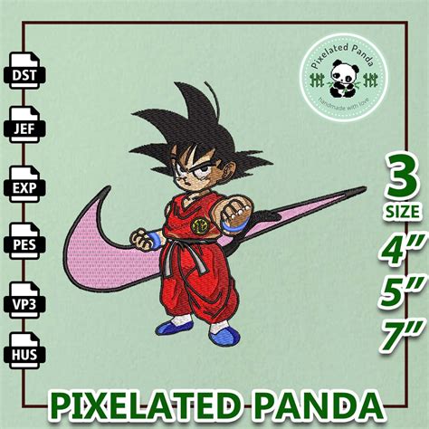 Son Goku Embroidery Design File Dragon Ball Anime Embroider Inspire Uplift