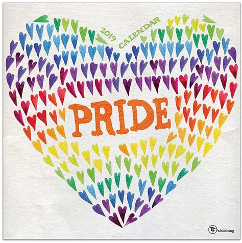 The month sees a series of marches, parades and other events held to recognize and celebrate. Pride 12-Month 2019 Wall Calendar #love#Celebrate#vibrant ...