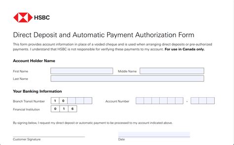 Hsbc Canada Void Cheque Setup Direct Deposits And Automatic Payments