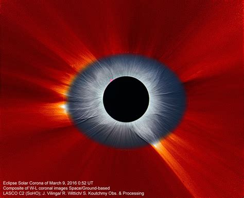 Apod 2016 April 12 Combined Solar Eclipse Corona From Earth And Space