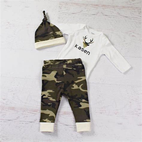 Personalized Camo Baby Boy Take Home Outfit Camouflage Etsy Camo