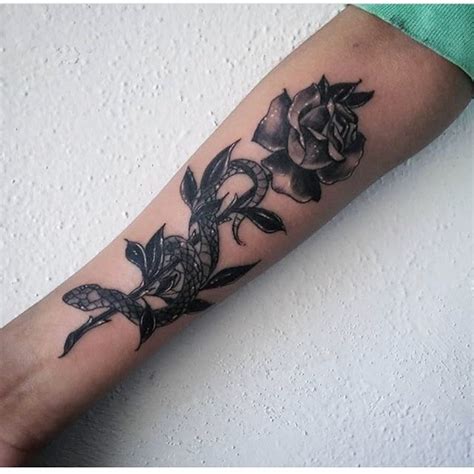 That's why we're highlighting 20 of the best snake and rose tattoos we've seen. Tattoo uploaded by Jennifer Sutton | Snake and rose tattoo ...