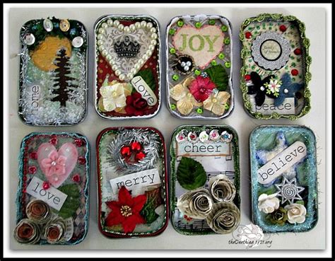 Christmas Altoid Tins Mixed Media Altered Tins Arts And Crafts For