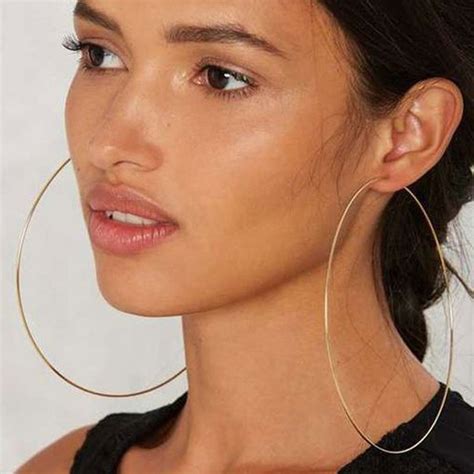 10cm Super Sexy Elegant Circle Hoop Earrings Oversized Big Earrings For Women Bijoux Wish