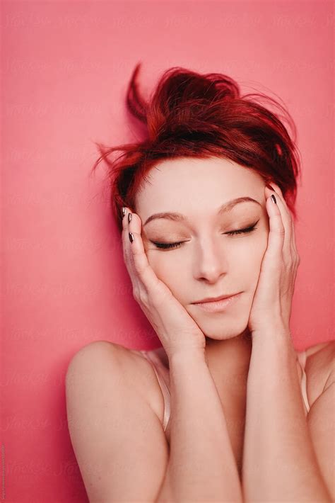Portrait Of Beautiful Redhead Caucasian Female By Stocksy Contributor Sergey Filimonov Stocksy
