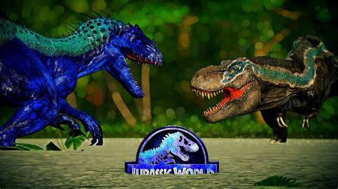 Jurassic World Evolution Blue Lizard Macho Indominus Rex Vs Big Blue